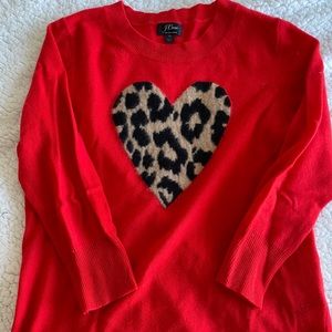 Jcrew red cashmere sweater